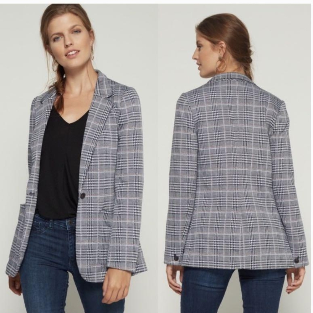 Gap soft fabric plaid jacket